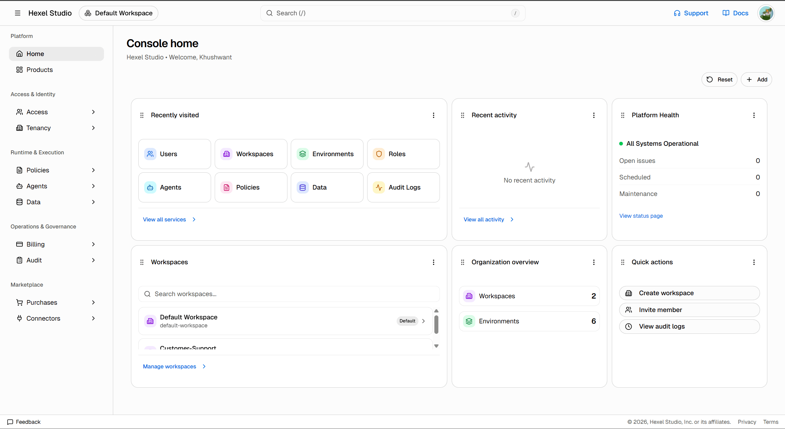 Hexel Studio Console